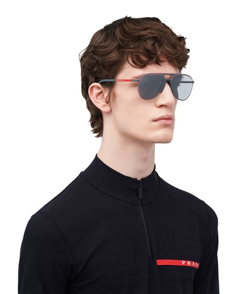 prada linea rossa blue sunglasses|linea rossa eyewear collection sunglasses.